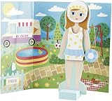 Floss & Rock Elsie Magnetic Wooden Dress Up Doll with Accessories & Stand view 2