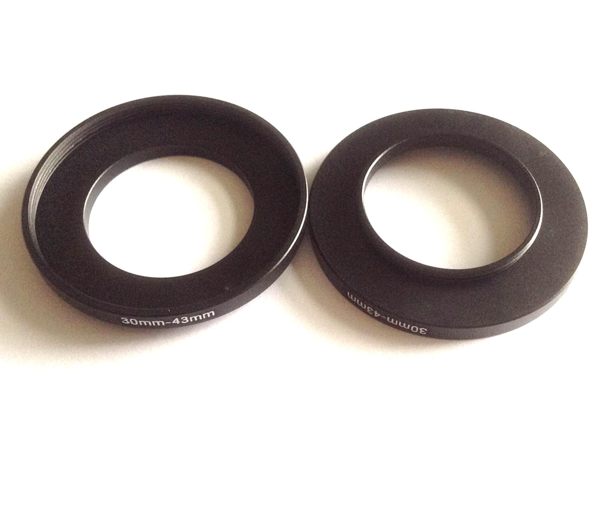 2pcs 30mm To 43mm Size Step Up Rings Video Digital Camera Lens Connector Switch 30-43mm Filter Aperture Connect-ing Adapter Photo Picture Adjust 30-43 Photograph-y Parts Screws Accessories