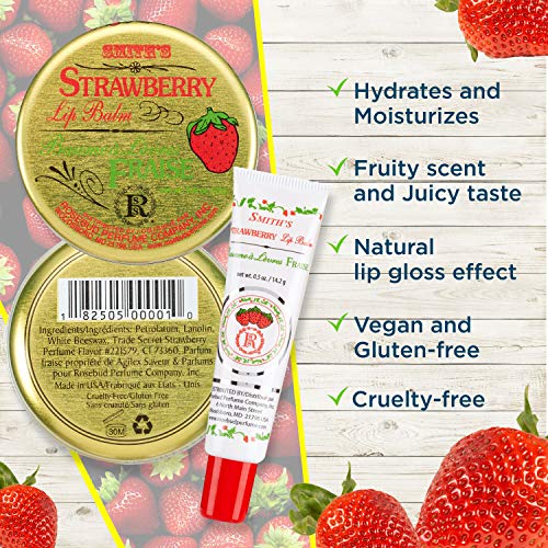 Smiths Rosebud Salve Lip Balm in Tin Can 0.8oz (22g) and Tube 0.5oz (14