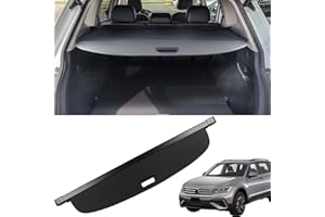 Marretoo Cargo Cove for VW Volkswagen Tiguan 2018-2024 for VW Volkswagen Tiguan Accessories Behind 2nd Row Seats Retractable Factory Style SUV Trunk Security Shade Trunk Cover No Gap