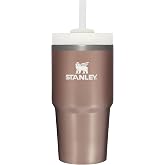 STANLEY Quencher H2.0 Flow State Tumbler, 20 oz, Rose Quartz Glow | Straw and 3-Position Lid | Cup Holder Compatible for Trav