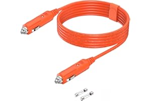 TONTON 2M 12V Power Cord for Green Mountain Grills GMG Davy Crockett & Trek P-1012, Daniel Boone/Jim Bowie Prime & Prime Plus, 14AWG Male to Male Car Charger Cigarette Lighter Adapter Plugin for GMGP-1012