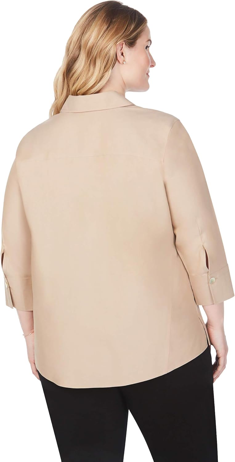Foxcroft Women's Non-Iron Essential Paityn Shirt at  Women’s Clothing store