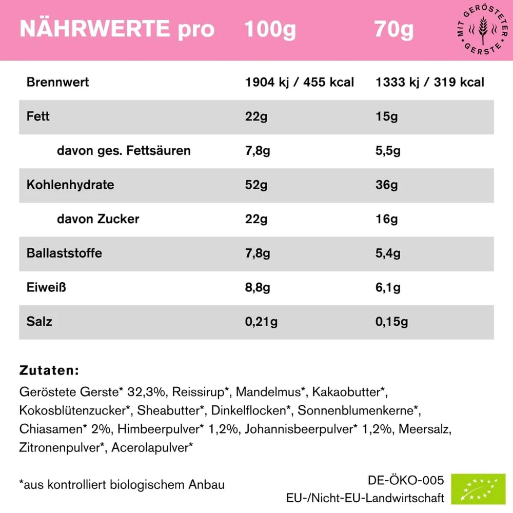 TZAMPAS Müsliriegel BIO 9x70g · Frühstücksriegel Clean Eating · Superfood Riegel · Sportlernahrung & Notfallnahrung · Try-Me Probierset 5