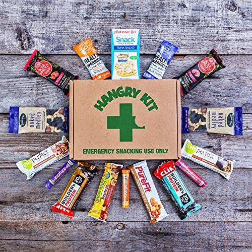 FITNESS Hangry Kit Snack Sampler - Care Package - Gift Pack - Variety of 16 Fitness Bars and Energy Snacks Included - 100%