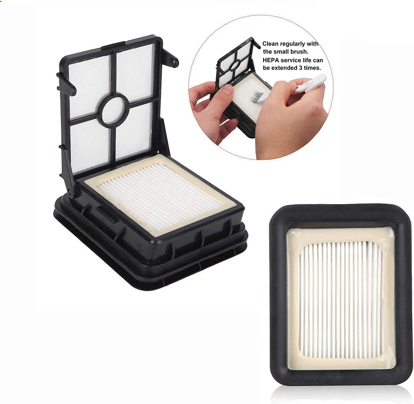 Daszui 3 Pack 2306A,1785 Multi-Surface Pet Pro Brush Rolls ,3 Pack 1866 Replacement Vacuum Filters，Compatible With Bissell CrossWave Replacement parts，Compare to Part 1613568&161-3568, 1608684: Appliances