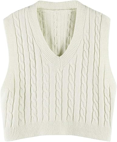 modele tricot pull sans manche col v femme