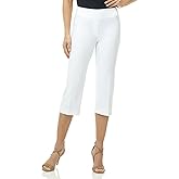 Rekucci Women's Ease into Comfort Capri with Button Detail