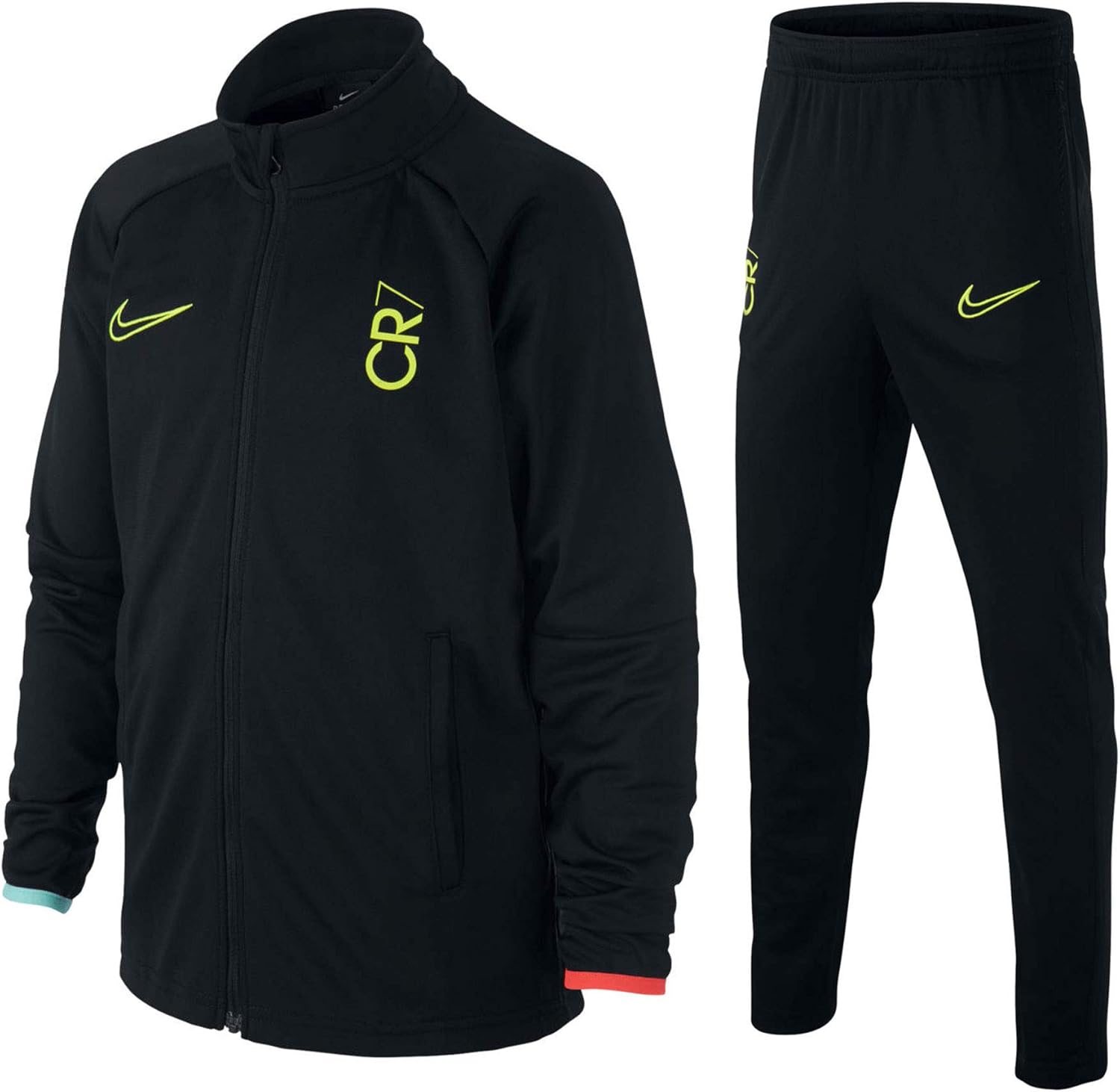 cr7 tracksuit black and gold