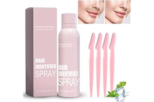 ISHERBIN Hair Identification Spray for Face Shaving, Clear Identification of Hair, Dermaplaning Spray to Show Facial Hair, Fast Results and Shaving Protection - Skin Dermaplaning Spray for Face