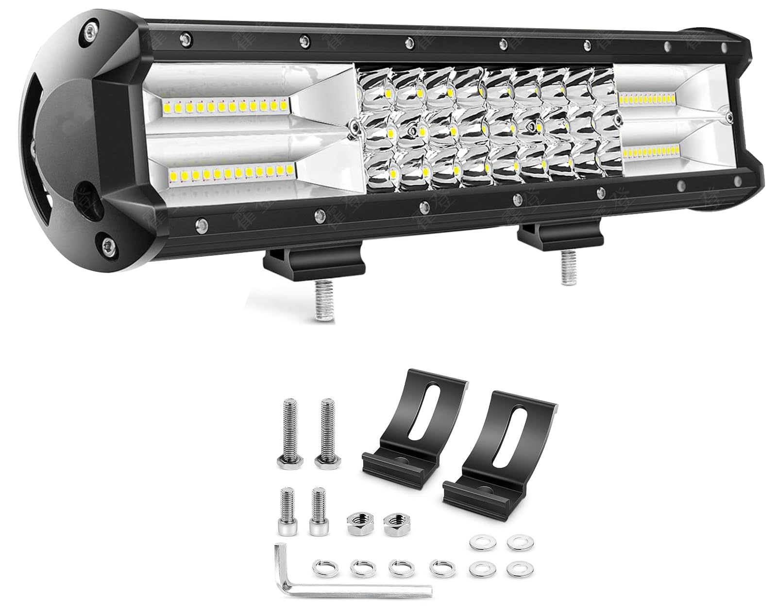 Willpower 15 Inch 216W LED Light Bar Spot Flood Combo Beam Off Road Driving Fog Light With Mounting Bracket for Car Tractor Truck ATV SUV Boat