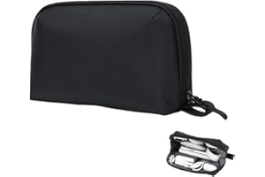 Oxford Tech Organizer Pouch with 6 Compartments,Water-Resistant Travel Cord Organizer Case & Electronic Accessories Storage B