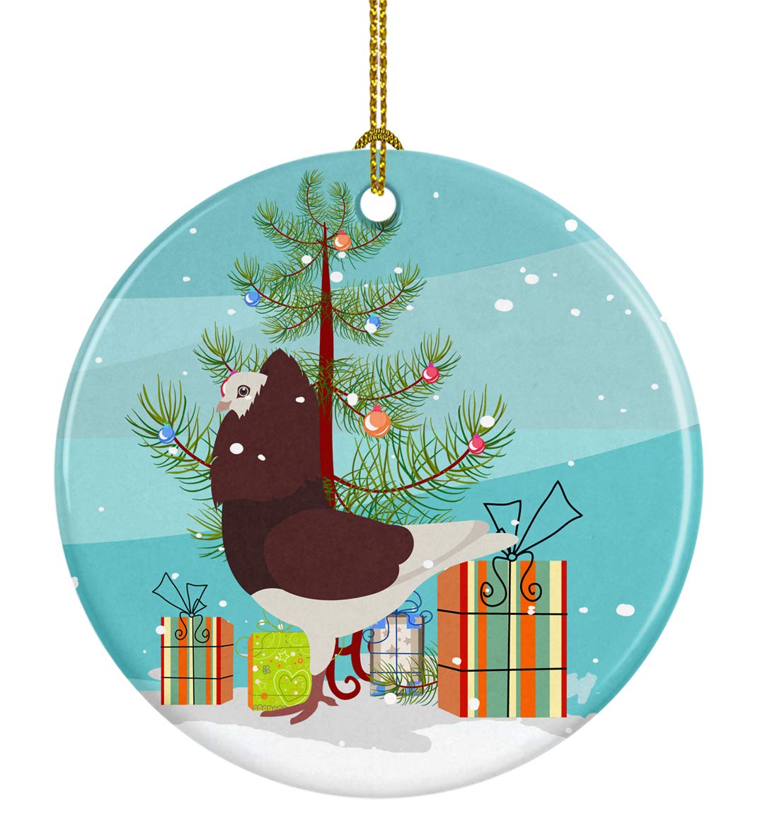 Caroline's Treasures Capuchin Red Pigeon Christmas Ceramic Ornament, Multicolor — image 1