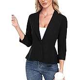 MINTLIMIT Womens Blazer Suit Jackets Dressy 3/4 Sleeve Blazer Casual Business Blazer for Work 2025