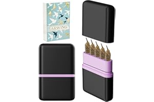 ARWING Smell Proof 5 Hole King Size Pre Roll Cone Holder Case Storage Box, 5 Capacity Cigarette Case for Regular Size, Small Portable Smoking Accessories for 1-1/4 Size Pre Rolled Rolling Paper - Purple
