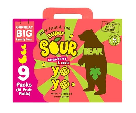 Bear Nibbles Yoyo Family Pack Sour Strawberryapplepumpkin