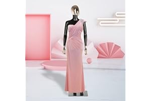 FURNDOOR Female Mannequin Full Body Black- 70'' Mannequin Dress Form Display Full Body Adjustable Realistic Manikin Torso Stand (Black+Golden)