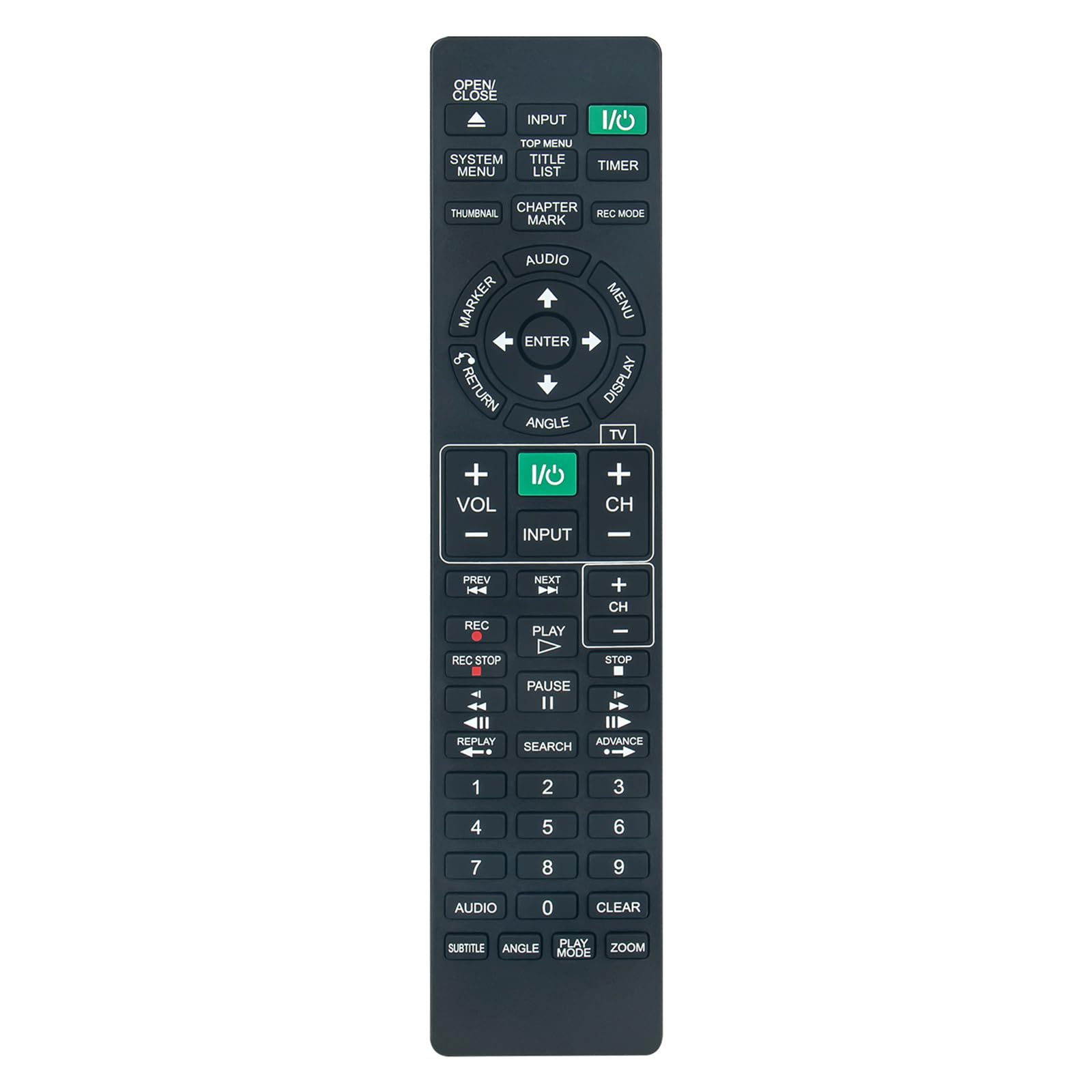 RMT-D257A Sub RMT-D256P VINABTY Replacement Remote Control Fit for Sony DVD Recorder RDR-GX257 RDR-GX380