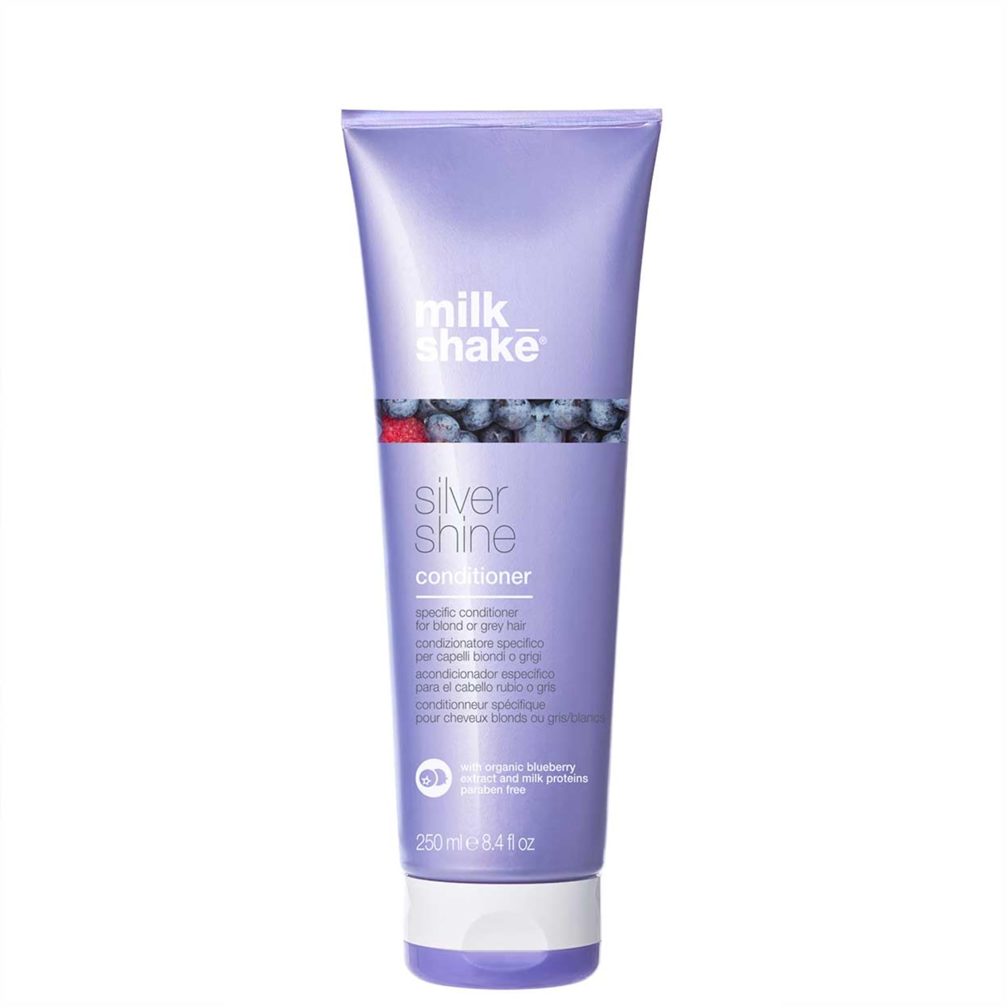 milk_shake | Silver Shine Conditioner 250 ml, Specific Anti-Yellow Conditioner for Blonde or Grey Hair, with Violet Pigment, Made in Italy
