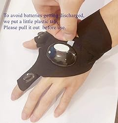 XIANGZHU 2 Pairs Flashlight LED Gloves, Fingerless