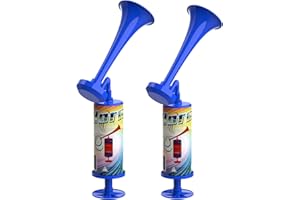 OUFFUN Handheld Air Horn, Super Loud Noisemakers Bear Horn Self Defense Reusable Air Pump Horns Sports and Marine Signal Safety Alarm Horn for Boating, Sports Events, Graduation, Birthday Parties - 2PCS