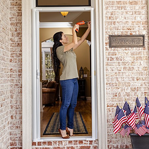 ODL Brisa Premium Retractable Screen for 80 in. Inswing Hinged Doors - White