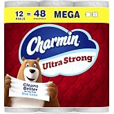 Charmin Toilet Paper Ultra Strong, 12 Mega Rolls = 48 Regular Rolls, 2-ply Bath Tissue