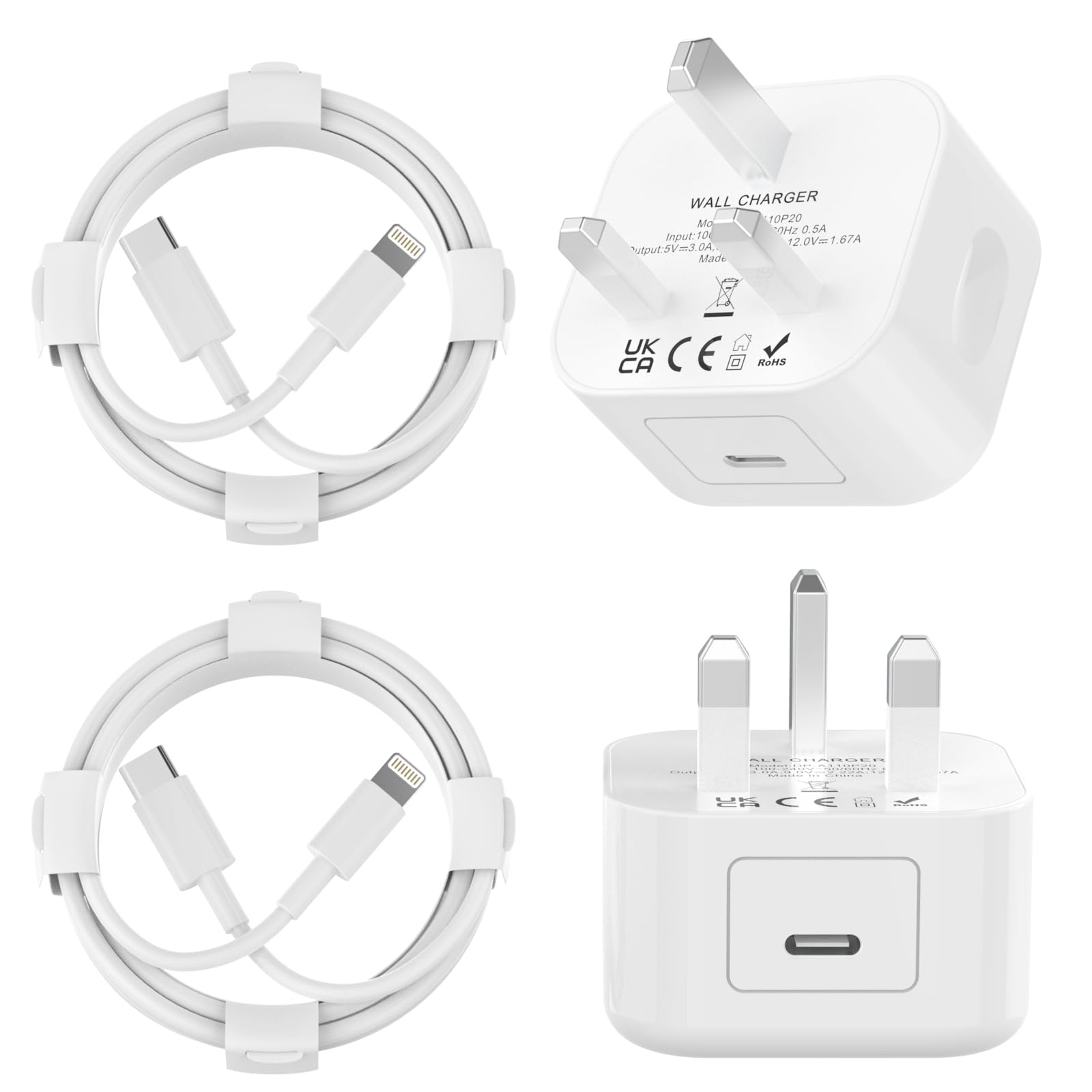 iPhone USB C Fast Charger 2Pack 20W Fast Apple Charger with 2M Cable MFi Certified iPhone Fast charger USB C To Lightning Cable for i-Phone 14/13/12/11 Pro/Pro Max/XS Max/XS/XR/X/SE/8, iPad