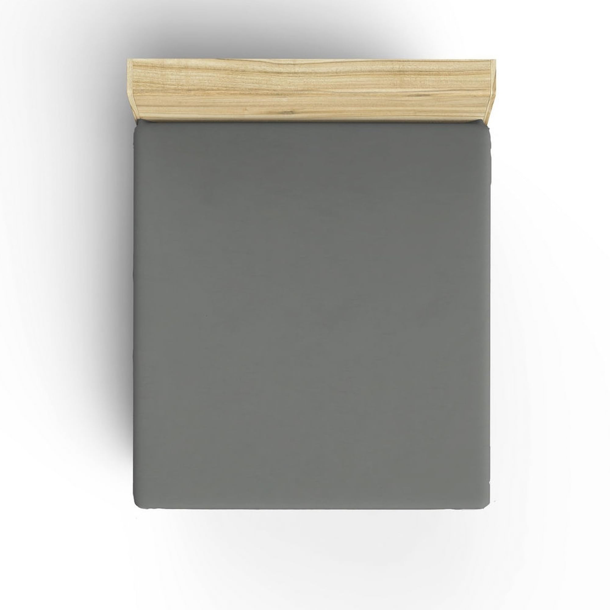 Fitted Sheet 140 x 190 cm Dark Grey — image 1