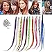 Professional Salon Feather Hair Extension Multi Color Mixed 50 Micro Beads & Plier hook Kits-24 Pcs