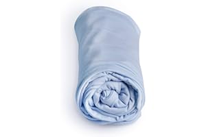 Pharmedoc Pregnancy Body Pillow Cover Replacement for U Shaped Body Pillow with Detachable Extension ONLY- Jersey Cover Only - Light Blue