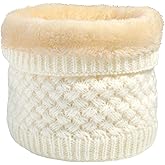 LO SHOKIM Neck Warmer Men Fleece Neck Gaiter Women Scarf Winter Double-layer Thick Circle Loop Infinity Scarf Warm Windproof