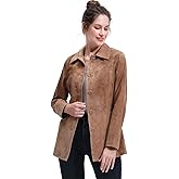 BGSD Women Tiana Suede Leather Coat (Also available in Plus Size & Petite)