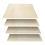 CertBuy 12" x 12" Plywood Board 1/2 Thick, 4 Pack