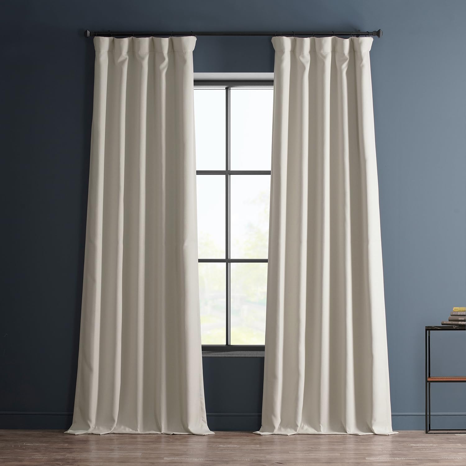 Window Treatments - HPD Half Price Drapes Faux Linen Room Darkening Curtains - 84 Inches Long Luxury Linen Curtains for Bedroom & Living Room (1 Panel), 50W X 84L, Birch