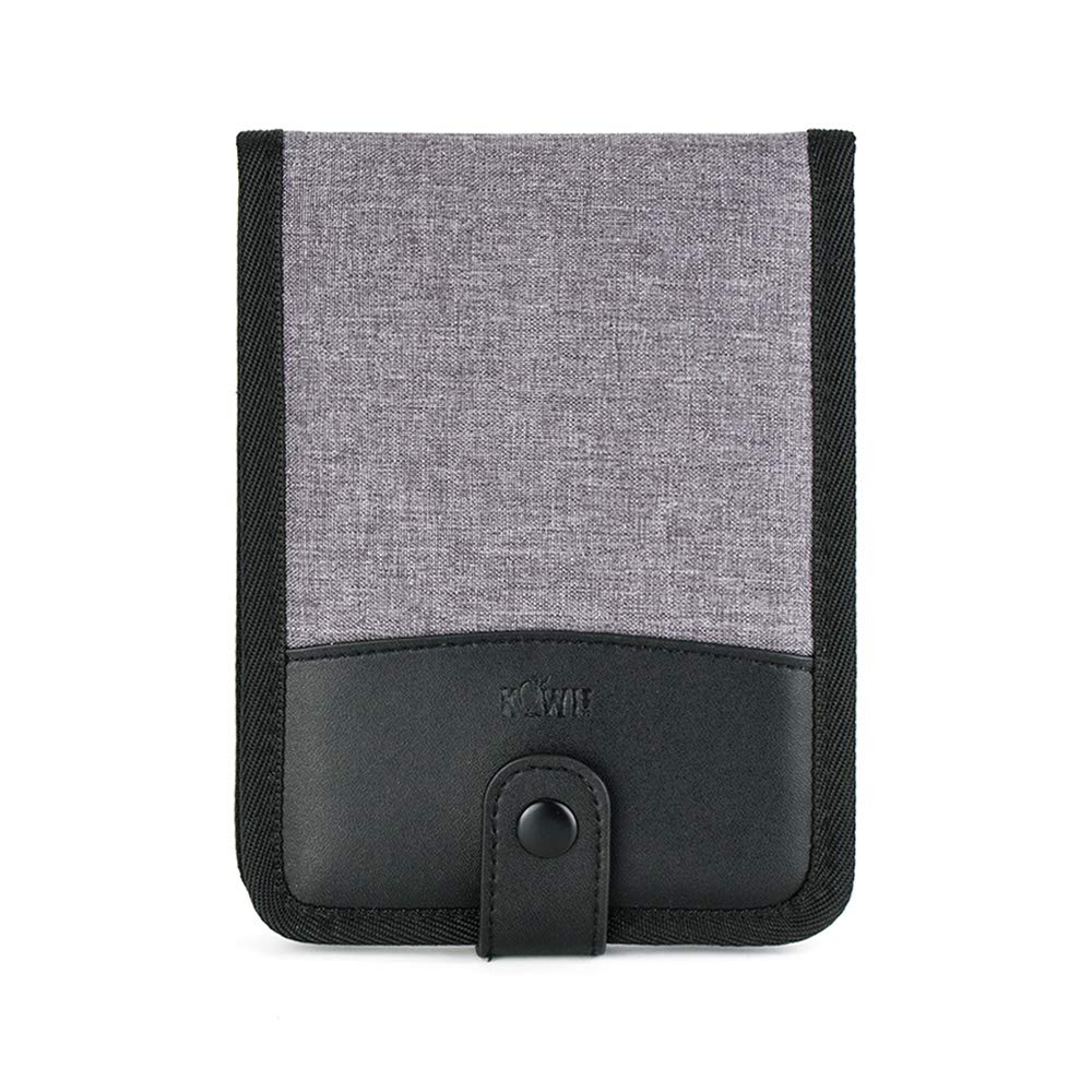 KIWIFOTOS Memory Card Pouch Case with Clear Slots Protective for 12 x XQD/CF Cards, Cards Carrying Case Storage Bag Box Memory Card Holder Wallet - Gray