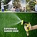 Garden Hose 50 ft Expanding Car Wash Hose Stretch Hosepipe, Latex Core Expanding with Solid Brass Connectors, 9 Functions Spray Nozzle for Home, Garden, Shower Pets or Wash Car with One Hanger