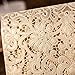 Jofanza 5x7.3 Inch 50PCS Gold Laser Cut Wedding Invitations Kit with Envelopes Blank Lace Flora Invitation Cards for Wedding Anniversary Invites