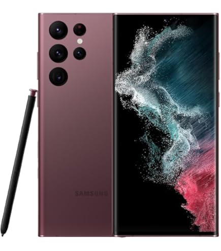 Amazon.com: Samsung Galaxy S22 Ultra 5G, 128GB, Burgundy