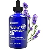 Radha Beauty Lavender Essential Oil 4 oz. - 100% Natural & Therapeutic Grade, Steam Distilled for Aromatherapy, Relaxation, Sleep, Laundry, Stress & Anxiety Relief, Meditation, Massage, Headaches