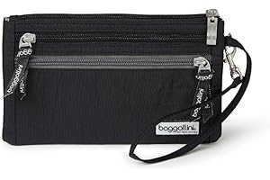 Baggallini Anti-theft RFID Currency Organizer 8"x4.25" Travel Accessory Passport Holder Money Belt Wallet w/Card Slots
