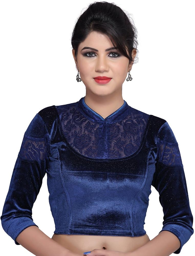 msm women's velvet saree blouse