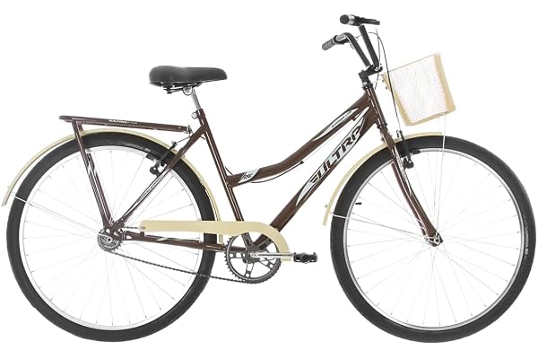Bicicleta Ultra Bikes Summer Vintage Retrô Line Aro 26 Reforçada Freio V-Brake Marrom/Bege