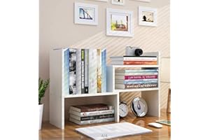 Expandable Wood Desktop Bookshelf Desktop Organizer Office Storage Rack Wood Display Shelf - Free Style Display True Natural 