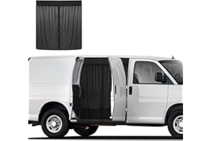 Federedevo Magnetic Van Screen for Chevrolet Express/GMC Savana 1996-2025 - Mosquito Net with Zipper for Sliding Door - 55" H x 51" W