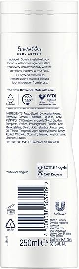Dove Essential Nourishment Body Lotion 250ml Hydrating Moisturiser Dry Skin view 2