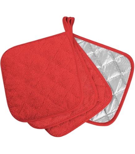 Lot 2 Maniques Avec Poche Résistantes Chaleur – Ballons Colorés, 20,3 Cm, Four, Cuisine, Dessous De Plat Fun