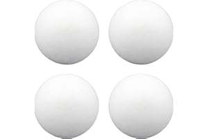 DNB SPORTS DNB 6 Inch Foam Balls - 4Pcs 6'' Smooth White Round Polystyrene Ball Craft Supplies