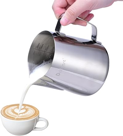 Dailyart 600ml Milk Frother Jug 304 Stainless Steel Dripless Spout Latte Pitcher