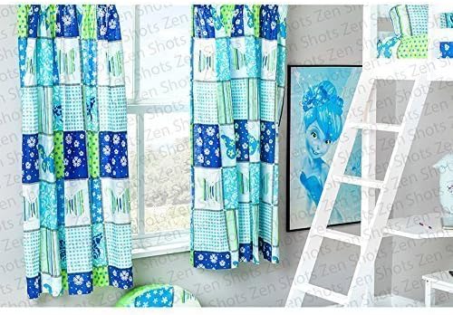 Ready Steady Bed Butterfly Design Children's Bedroom Curtains 66"x 54" with Tie Backs